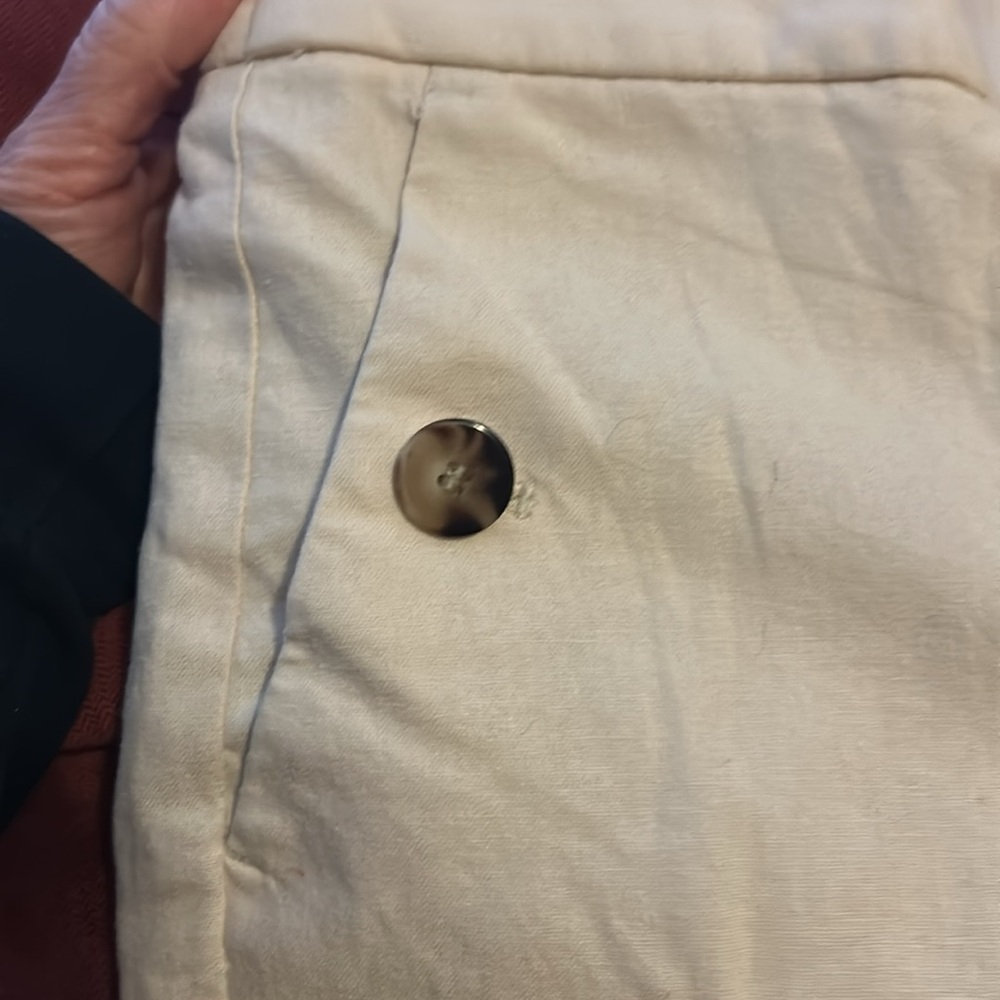 J. Crew Cream Straight Leg Ankle Pants - Picture 2 of 4